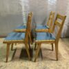 chaises-vintage-industriel-bistrot-renoves-retapisse-bois-boismiel-tissus-bleu-grise-annacoloreindustriale