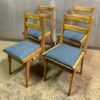 chaises-vintage-quatre-industriel-bistrot-renoves-retapisse-bois-boismiel-tissus-bleu-grise-vuetroisquart