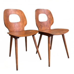 chaises-œil-baumann-vintage-1950-1960-bois-biais