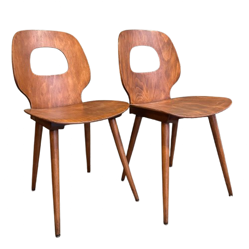 chaises-œil-baumann-vintage-1950-1960-bois-biais