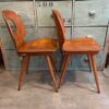 chaises-œil-baumann-vintage-1950-1960-bois-cote