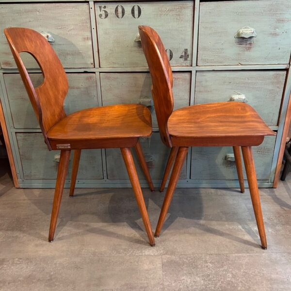chaises-œil-baumann-vintage-1950-1960-bois-cote